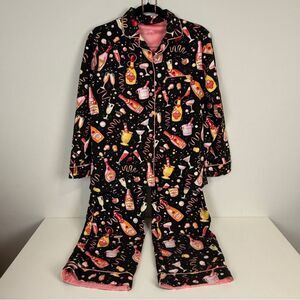 Nick & Nora Y2K Flannel Pajamas Set Champagne S